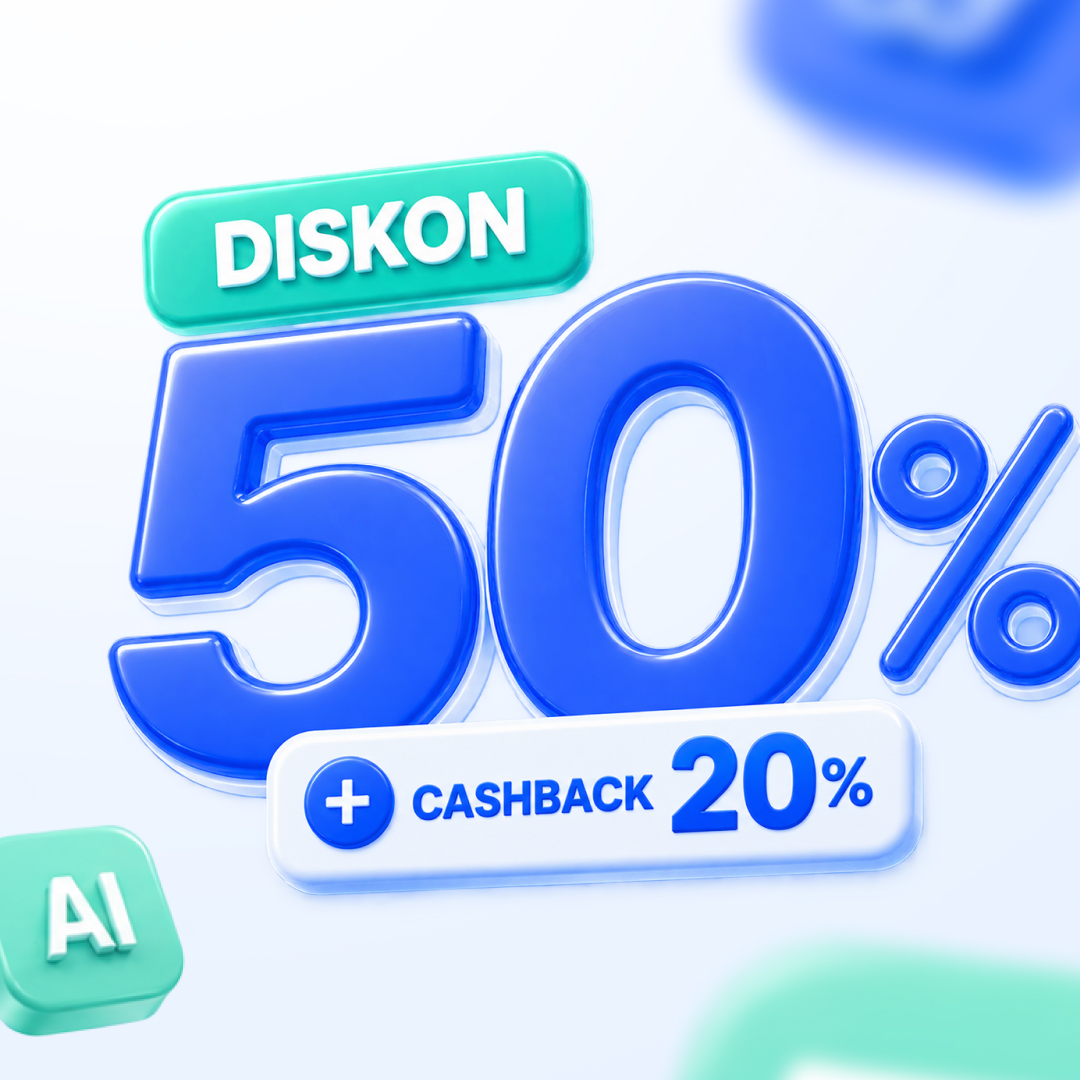 Payday Sale! Diskon 50% + Cashback 20%