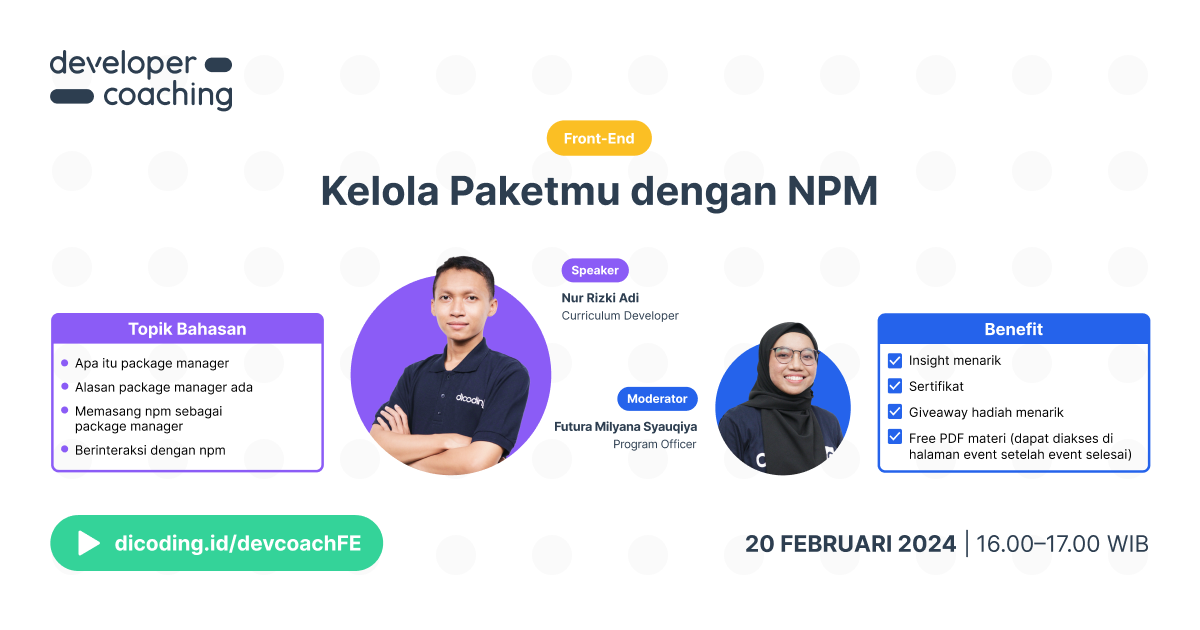 DevCoach 133 : Front-End | Kelola Paketmu dengan NPM - Dicoding Indonesia