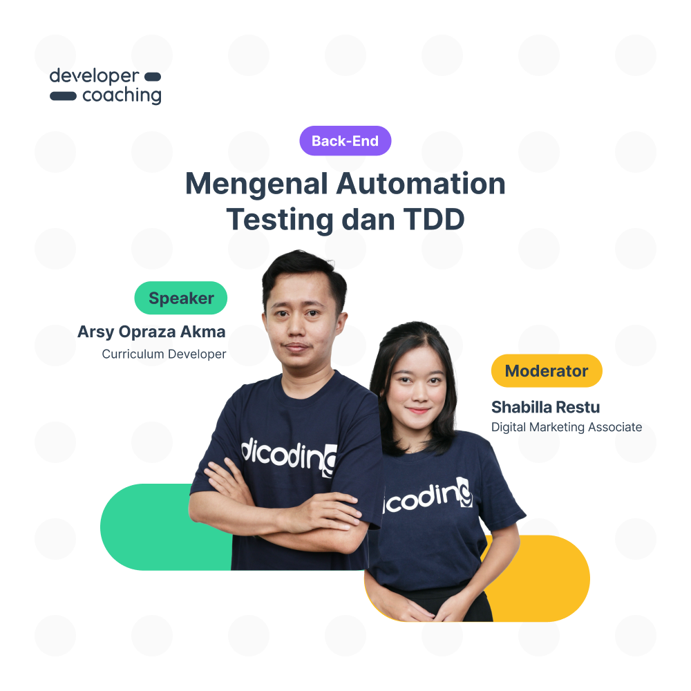 DevCoach 136 : Back-End | Mengenal Automation Testing dan TDD