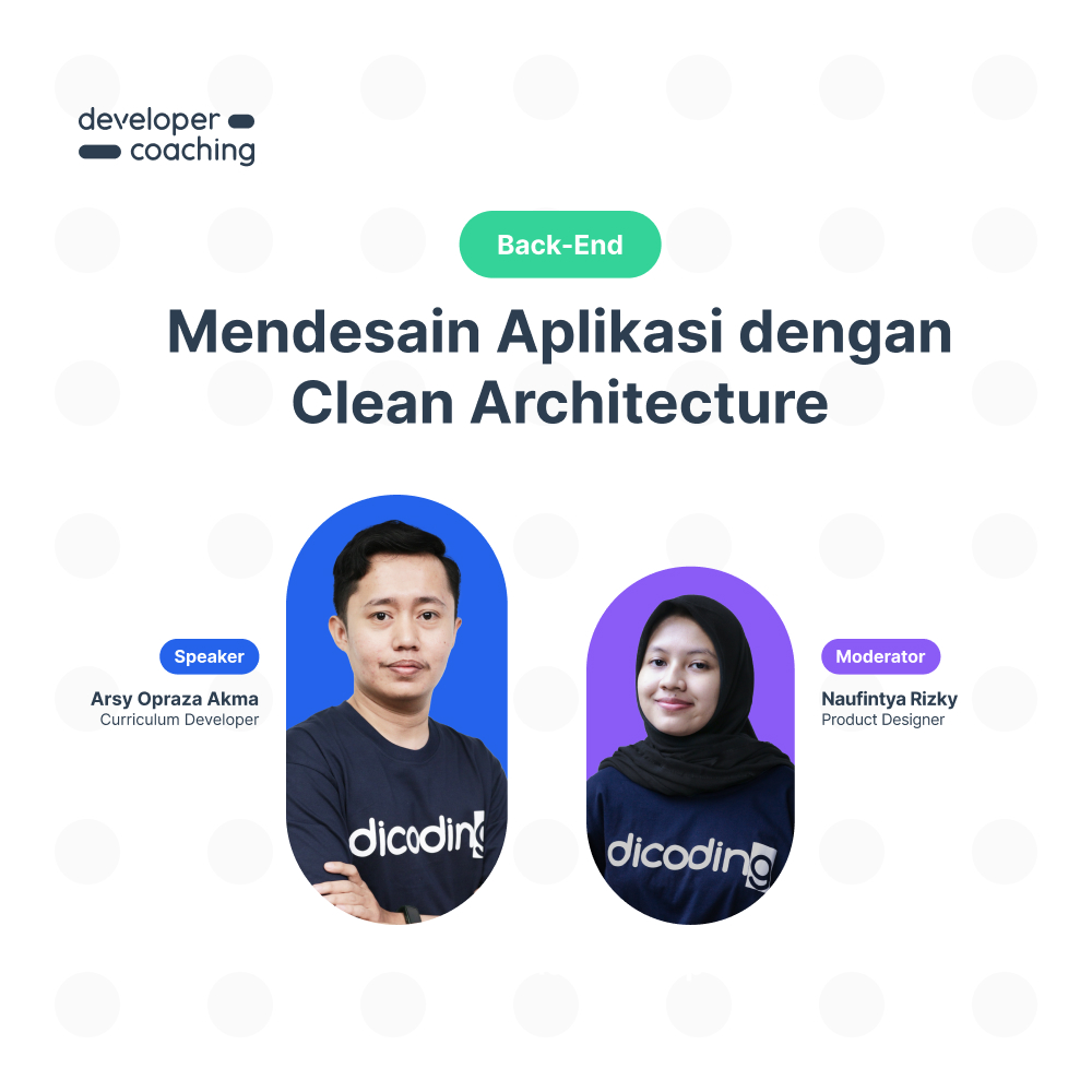 DevCoach 157 : Back-End | Mendesain Aplikasi dengan Clean Architecture