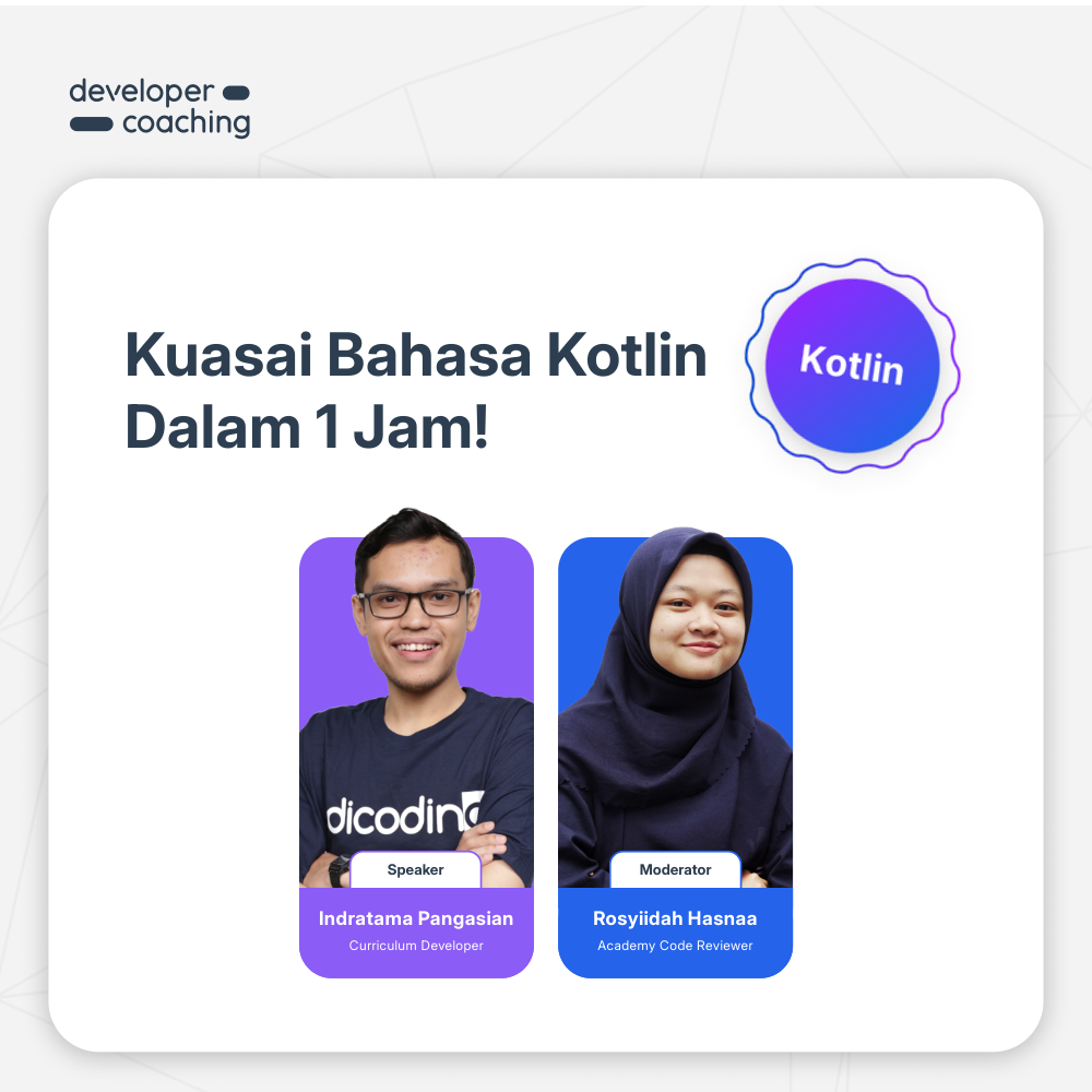 DevCoach 187: Kotlin 101 | Kuasai Bahasa Kotlin dalam 1 Jam!