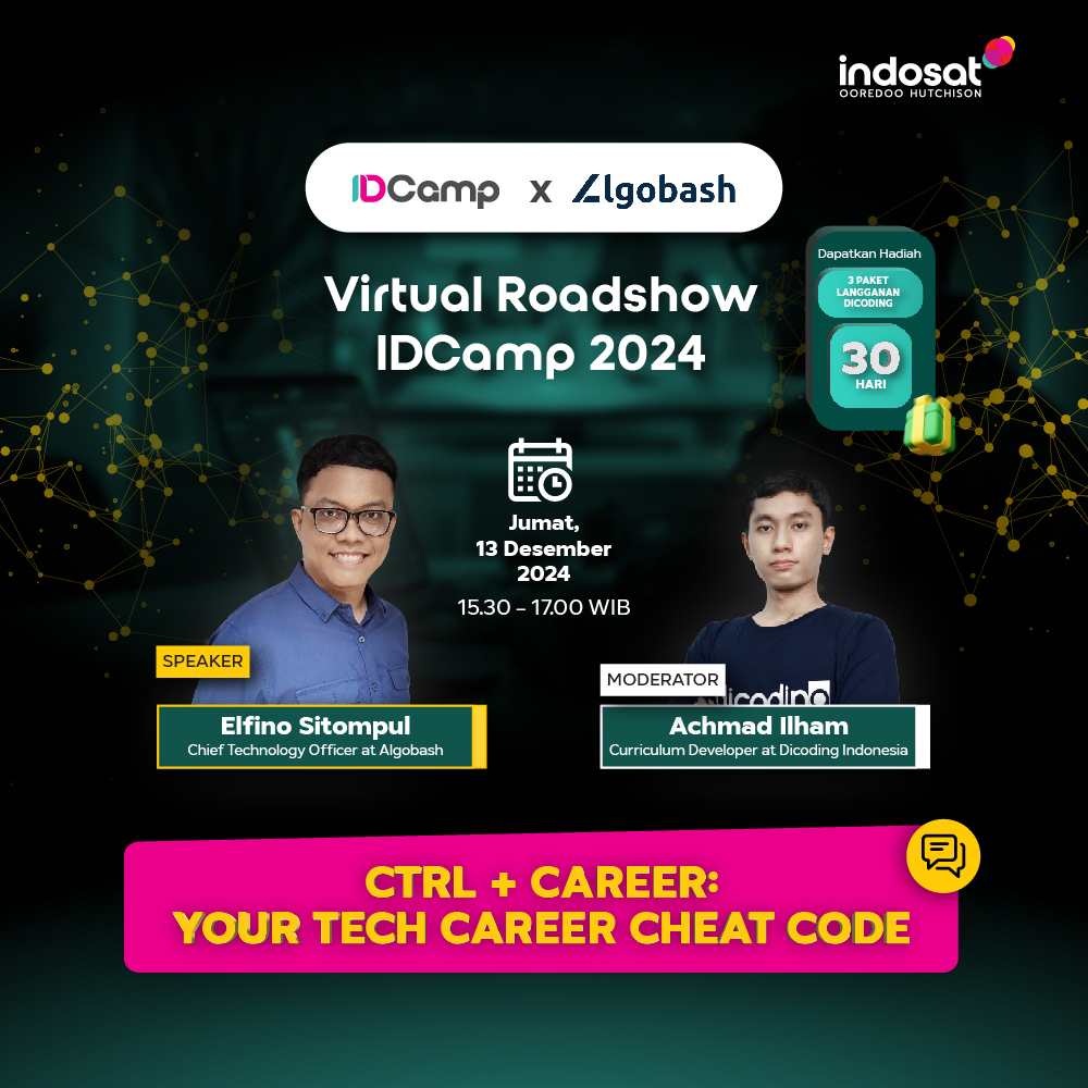 IDCamp Virtual Roadshow x Algobash: Ctrl+Career: Your Tech Career Cheat Code