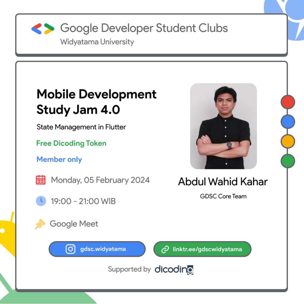 Mobile Development Study Jam 4.0 : State Management in Flutter ...