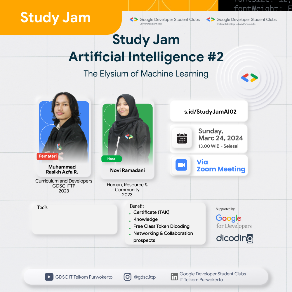 STUDY JAM AI #2 "The Elysium of Machine Learning"