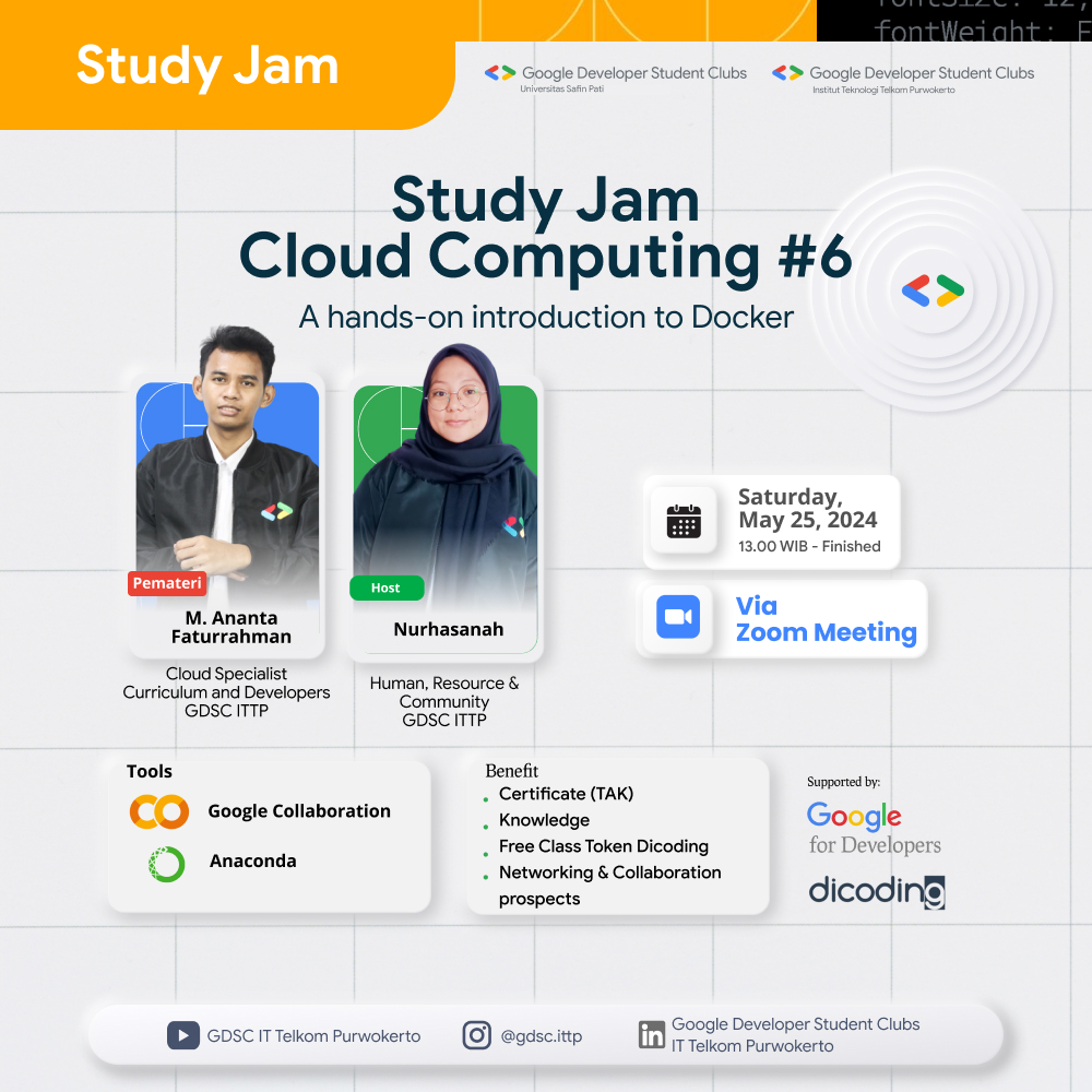 STUDY JAM CLOUD #6 “A Hands-on Introduction to Docker”