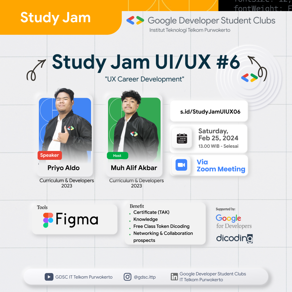 STUDY JAM UI/UX #6 "UX Career Development"