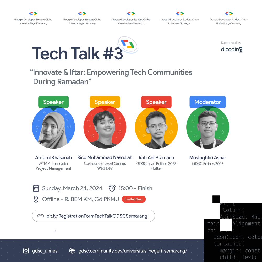 Tech Talk #3 "Innovate & Iftar: Empowering Tech Communities During Ramadhan"