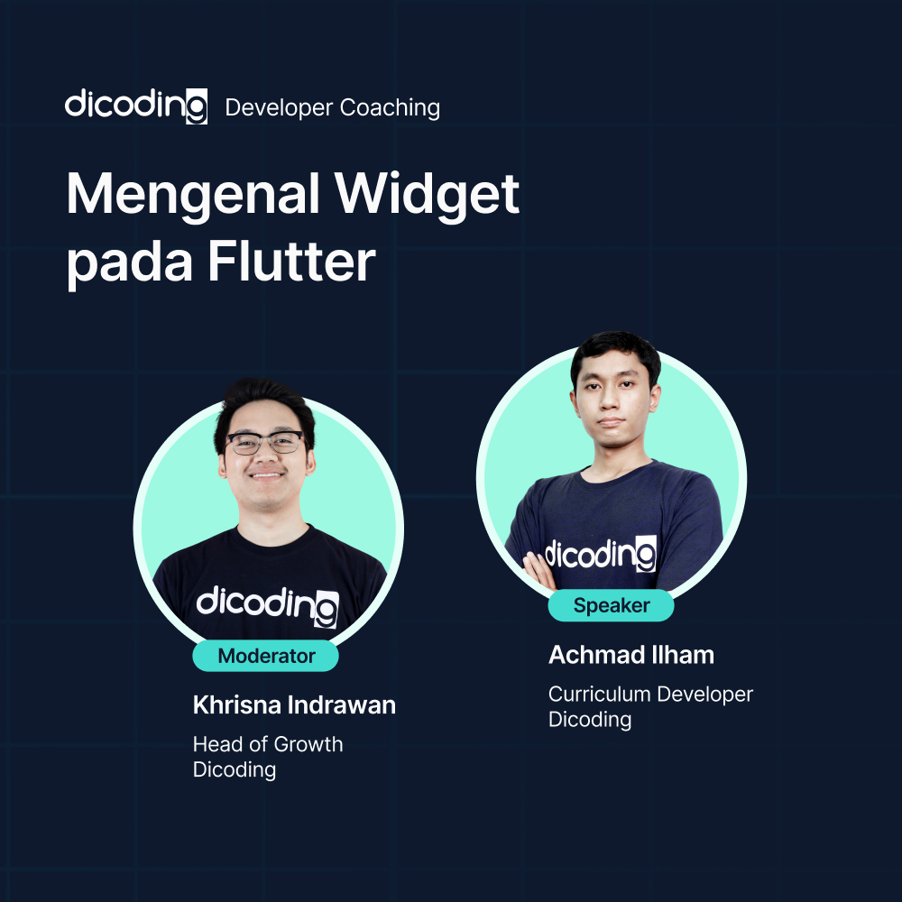 Dicoding Developer Coaching #43: Flutter | Mengenal Widget pada Flutter