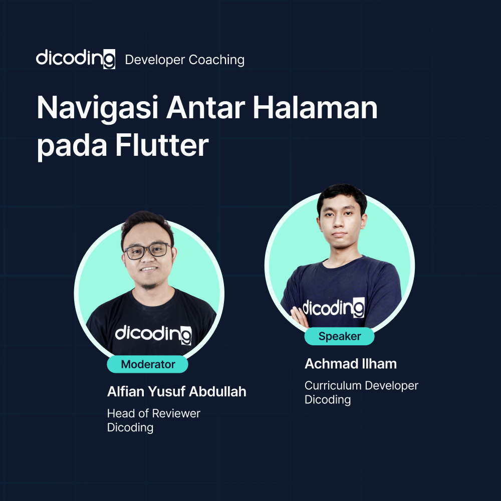 Dicoding Developer Coaching #44: Flutter | Navigasi Antar Halaman pada Flutter