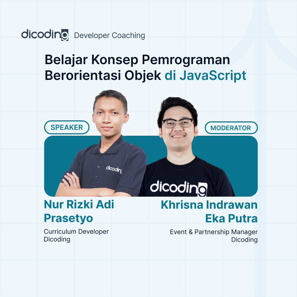 Dicoding Developer Coaching #66 : Back-End | Belajar Konsep Pemrograman Berorientasi Objek di JavaScript
