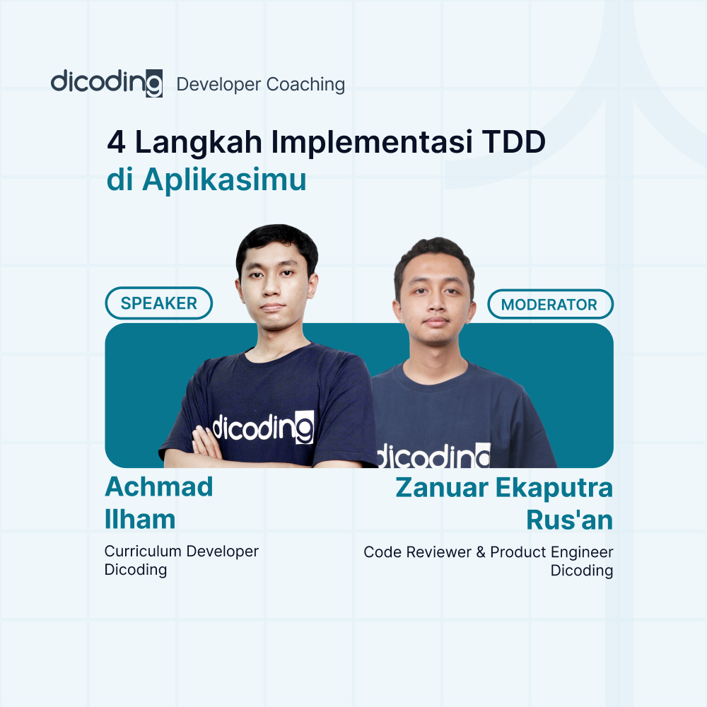 Dicoding Developer Coaching #67 : Flutter | 4 Langkah Implementasi TDD di Aplikasimu