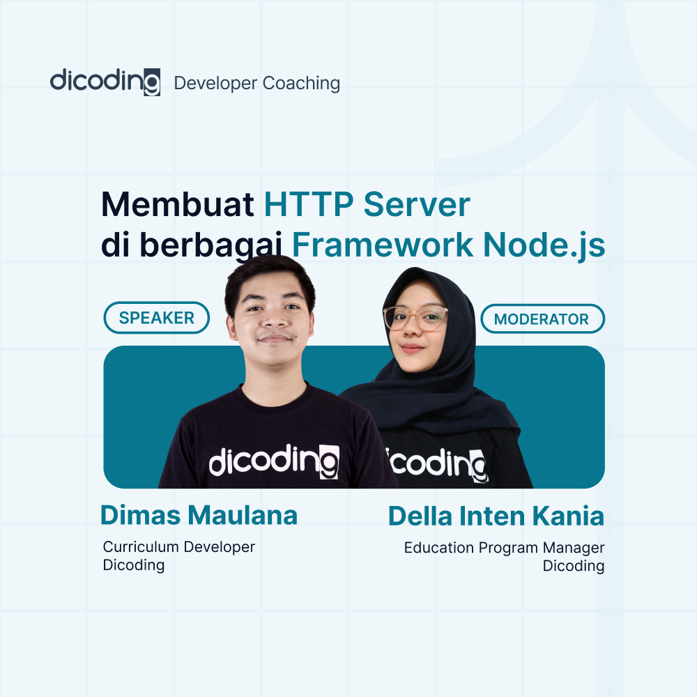 Dicoding Developer Coaching #91: Back-End | Membuat HTTP Server di berbagai Framework Node.js