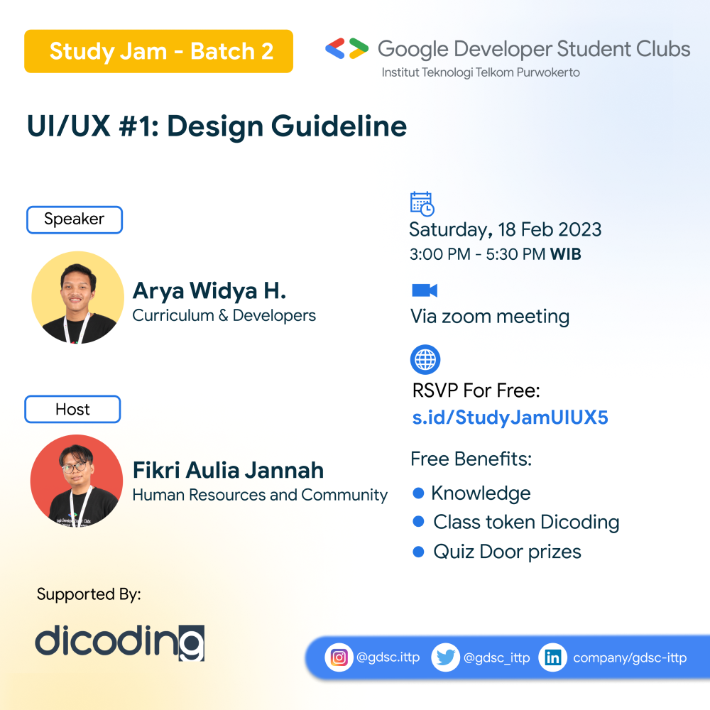 Study Jam - Batch 2 UI/UX #1: Design Guideline