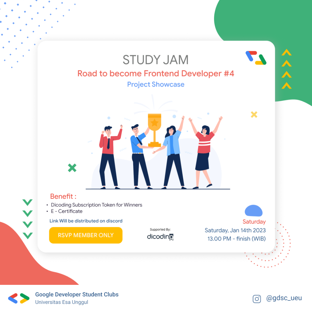 Study Jam - Road to Become Frontend Developer #4: Project Showcase
