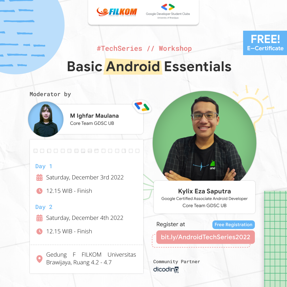 #TechSeries Workshop : "Basic Android Essentials"
